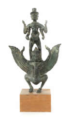 Vishnu auf Garuda Indien, 19. Jh., Bronze, vollpla…