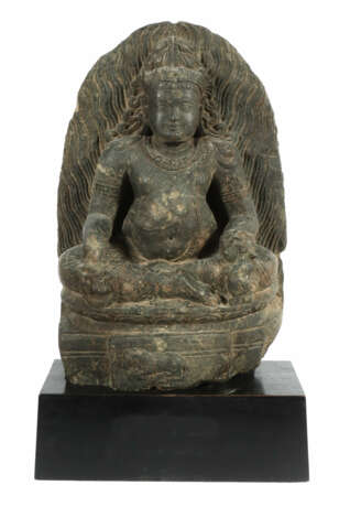 Buddha wohl Indien 17./18. Jh., Steinlrelief mit H… - photo 1