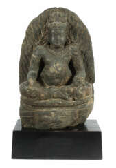 Buddha wohl Indien 17./18. Jh., Steinlrelief mit H…