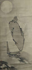 Rollbild Japan, 19. Jh., Tuschmalerei auf Papier, …