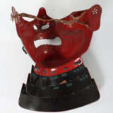 Samurai Menpo Maske Japan, um 1900, Metall, braun … - photo 3