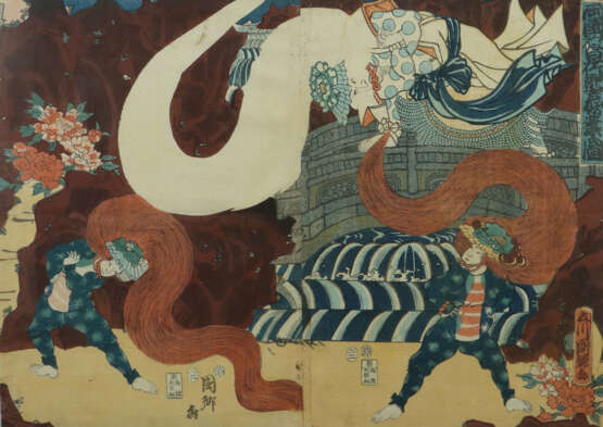Kunisato, Utagawa Japan, ? - 1858, Farbholzschnitt… - Foto 1