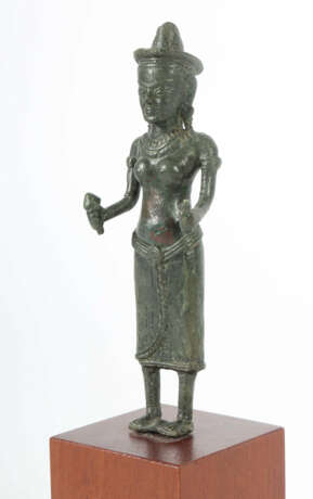 Lakshmi Miniatur Kambodscha, wohl 19. Jh., Bronze(… - Foto 2