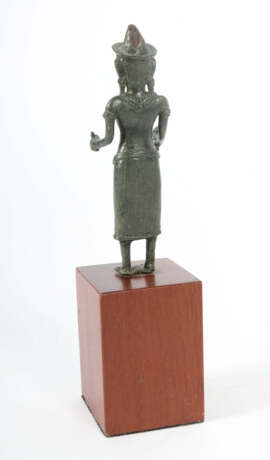 Lakshmi Miniatur Kambodscha, wohl 19. Jh., Bronze(… - Foto 3