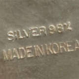 Deckeldose Korea, 20. Jh., Silber 98%, ca. 530 g, … - photo 3