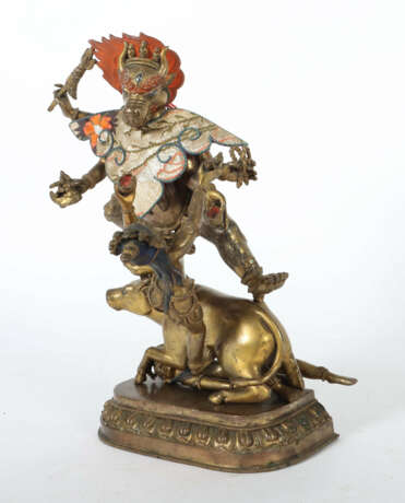 Yama & Yami Tibet/Mongolei, 19. Jh., vergoldete Ku… - photo 3
