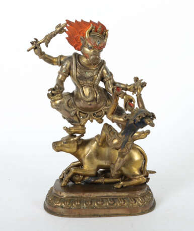 Yama & Yami Tibet/Mongolei, 19. Jh., vergoldete Ku… - photo 5