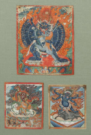 3 Darstellungen Tibet/Mongolei, 19. Jh., als Minia… - Foto 1
