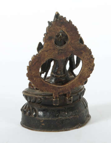 Syamatara Tibet, wohl 18./19. Jh., Bronze, Reste e… - Foto 3