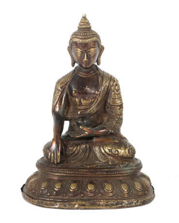 Buddha Shakyamuni Tibet, 1. Hälfte 20. Jh., Bronze… - фото 1