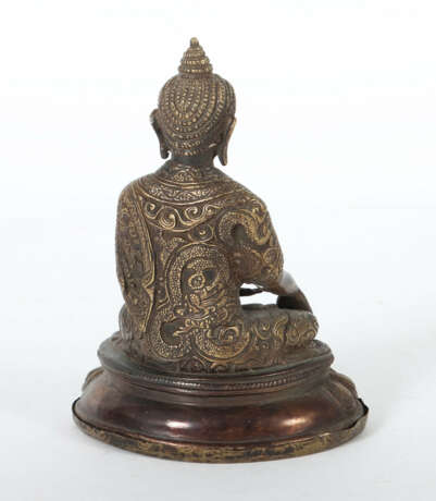 Buddha Shakyamuni Tibet, 1. Hälfte 20. Jh., Bronze… - фото 3