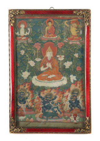 Miniatur mit Lama Tsongkhapa Nepal/Tibet, 19. Jh.,… - фото 1