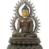 Buddha Shakyamuni Tibet, 19. Jh., Bronze, zweiteil… - photo 1