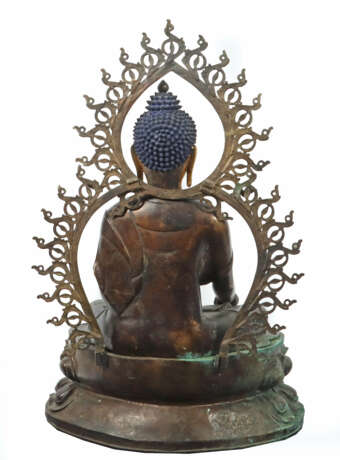 Buddha Shakyamuni Tibet, 19. Jh., Bronze, zweiteil… - photo 4