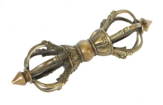 Großer Dorje Vajra Tibet, 19./20. Jh., Bronze, zen… - Foto 1