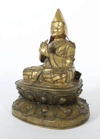 Lama Tibet, 18./19. Jh., Bronze, feuervergoldet, e… - photo 3