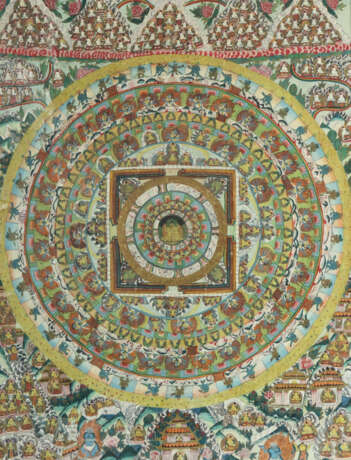 Mandala Thangka Nepal/Tibet, Mitte 20. Jh., Temper… - фото 1