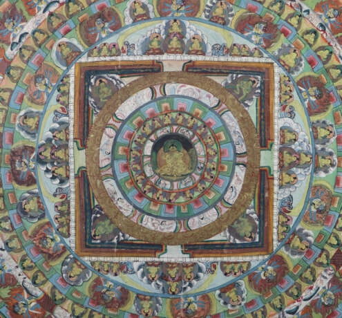 Mandala Thangka Nepal/Tibet, Mitte 20. Jh., Temper… - фото 3