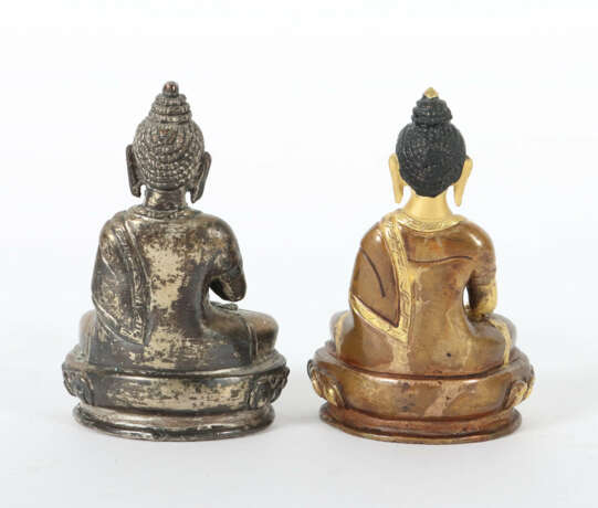 2 kleine Buddhas Shakyamuni Wohl Nepal, 20. Jh., e… - photo 2