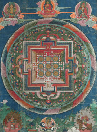 Mandala Thangka Tibet, 19./20. Jh., zentrales Mand… - photo 1