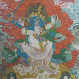 Thangka des Vajrapana mit Gefährtin Tibetisch-Chin… - Foto 1
