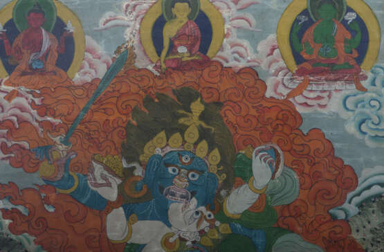 Thangka des Vajrapana mit Gefährtin Tibetisch-Chin… - Foto 3