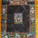 Thangka mit Windpferd Wohl Tibet, 19./20. Jh., zen… - Foto 1