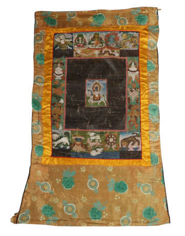 Thangka mit Windpferd Wohl Tibet, 19./20. Jh., zen… - Foto 2