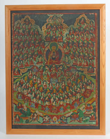 Thangka mit Shakyamuni und 90 Lamas Nepal, um 1900… - photo 3