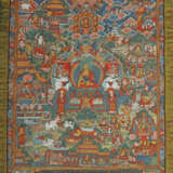Thangka ''Shakyamunis Lebensgeschichte'' Nepal, 1.… - photo 1