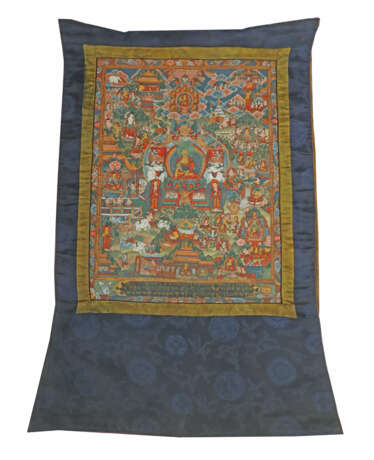 Thangka ''Shakyamunis Lebensgeschichte'' Nepal, 1.… - photo 2