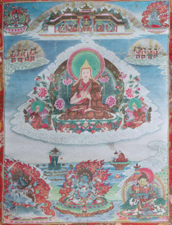 Thangka mit Lama Tsongkhapa Nepal, Anfang 20. Jh.,… - photo 1