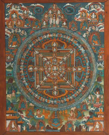 Mandala Thangka Kalachakra Nepal, Mitte 20. Jh., z… - photo 1
