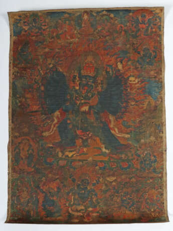 Thangka des Vajrabhairava Tibet, ca. 18. Jh., sehr… - photo 5