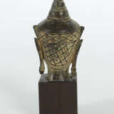 Kleiner Buddhakopf Thailand, 18./19. Jh., Bronze, … - photo 2
