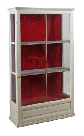 Klassizistische Vitrine um 1800, Holz, weißgrauer … - фото 1