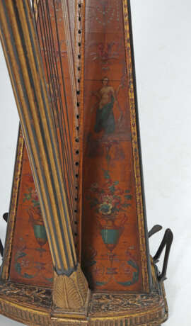 Pedal-Harfe wohl um 1780, diverse Hölzer, teilw. f… - Foto 3