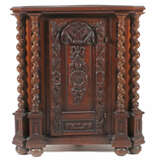 Eckschrank mit Salomon-Säulen 18./19. Jh., Eiche, … - photo 1