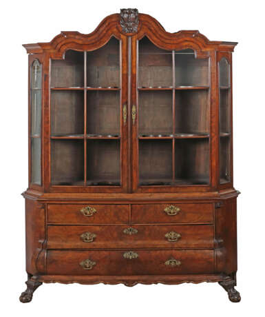Vitrinenaufsatzschrank im Barockstil 19. Jh., Nuss… - Foto 1