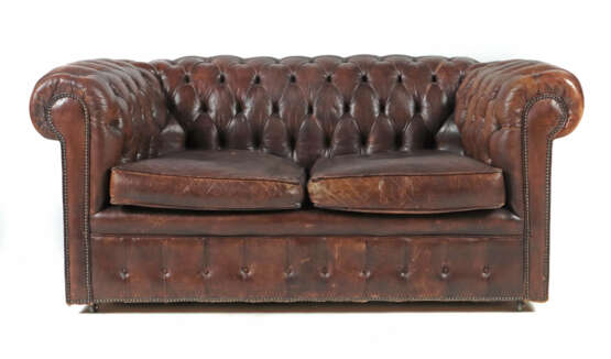 Chesterfield-Sofa Mitte 20. Jh., Zweisitzer-Sofa, … - Foto 1