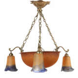 Art Déco-Hängeleuchte in Orange und Blau Frankreic… - photo 1