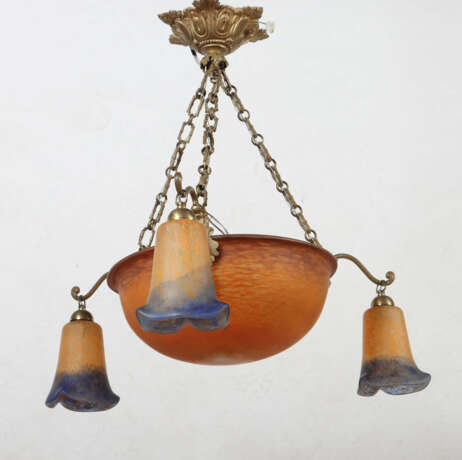 Art Déco-Hängeleuchte in Orange und Blau Frankreic… - photo 2