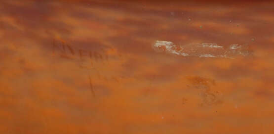 Art Déco-Hängeleuchte in Orange und Blau Frankreic… - photo 3