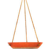 Art Déco-Hängeleuchte in Orange und Weiß Frankreic… - photo 1