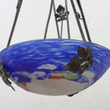 Art Déco-Hängeleuchte in Blau und Weiß 1920er/30er… - photo 2