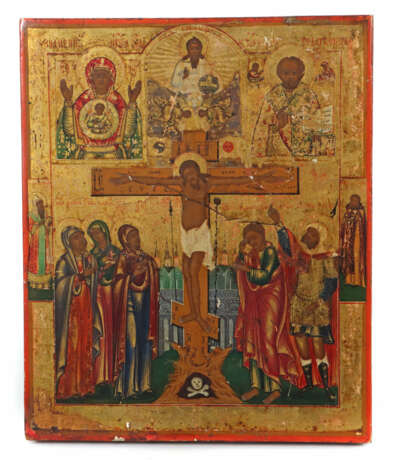 Ikone ''Kreuzigung Christi'' Russland, 19. Jh., ze… - photo 1