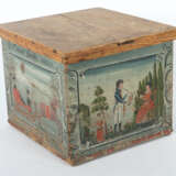 Holzkiste mit Jahreszeitenbemalung um 1820, Holzki… - Foto 2
