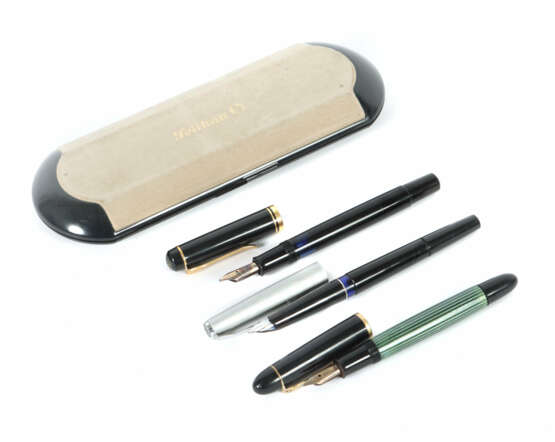 3 Pelikan-Schreibgeräte Kolbenfüller ''140'' mit 1… - photo 2