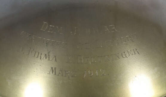 Jugendstil-Bowle WMF, Geislingen, dat. 1912, runde… - Foto 2