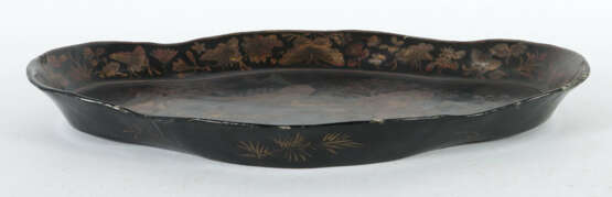 Großes Lacktablett mit Chinoiserie um 1900, von ov… - фото 2